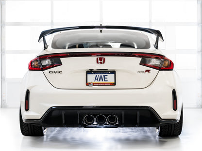 AWE Tuning 2023 Honda Civic Type R FL5 Touring Edition Exhaust w/ Triple Chrome Silver Tips 3015-52287 3015-52287 Photo - Mounted