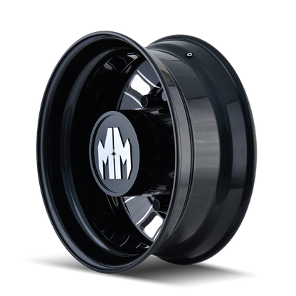 Mayhem 8180 BigRig 24.5x8.25/10x285.75 BP/168mm Offset/220.1mm Hub Rear Black w/ Milled Spokes Wheel 8180-245810BMR 8180-245810BMR Photo - Primary