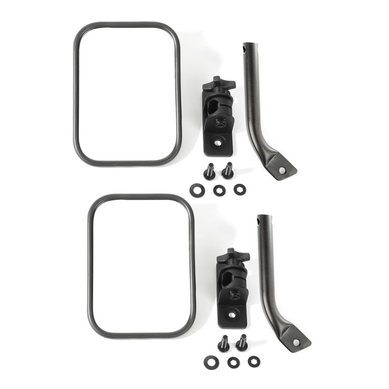 Rugged Ridge Stubby Trail Mirror,Rectangular Pair,Txt Blk;97-18 Jeep Wrangler JK 11025.22 Photo - Primary