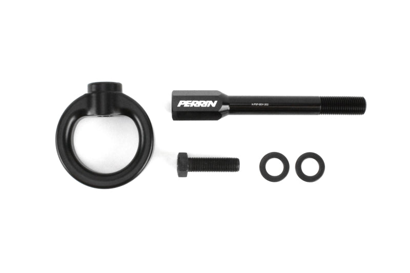 Perrin 02-07 Subaru WRX/STI Tow Hook Kit (Front) - Flat Black PSP-BDY-230BK PSP-BDY-230BK Photo - Primary