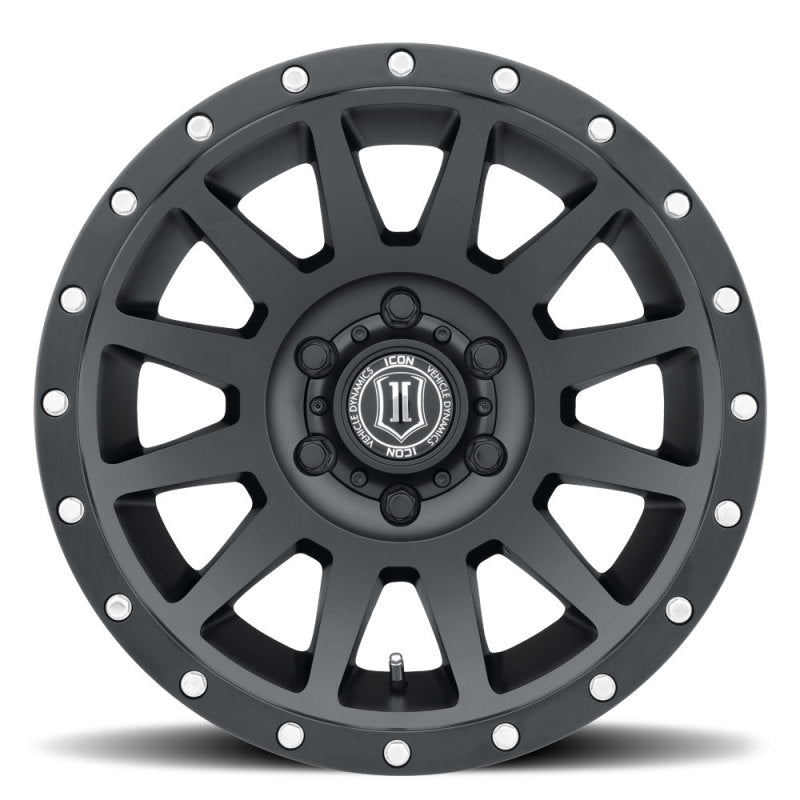 ICON Compression 17x8.5 6x135 6mm Offset 5in BS 87.1mm Bore Satin Black Wheel 2017856350SB 2017856350SB Photo - Unmounted
