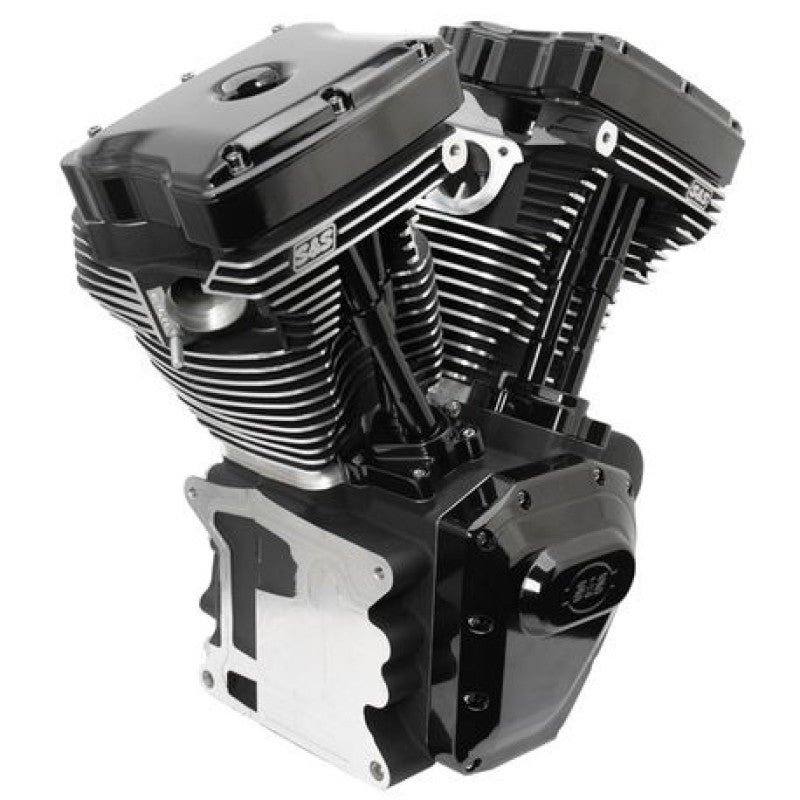 S&S Cycle 06-17 Dyna T124 Black Edition Long Block Engine - Wrinkle Black 310-0900A