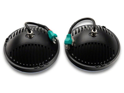 Raxiom 97-18 Jeep Wrangler TJ & JK Axial 7-In LED Headlights w/ DRL - Blk Housing (Clear Lens) J143372 J143372 Photo - Close Up