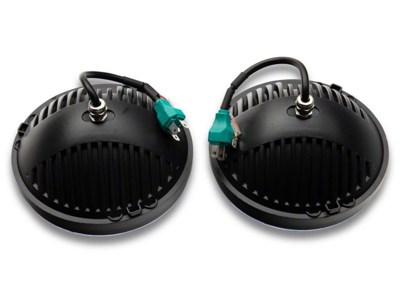 Raxiom 97-18 Jeep Wrangler TJ & JK Axial 7-In LED Headlights w/ DRL - Blk Housing (Clear Lens) J143372 J143372 Photo - Close Up