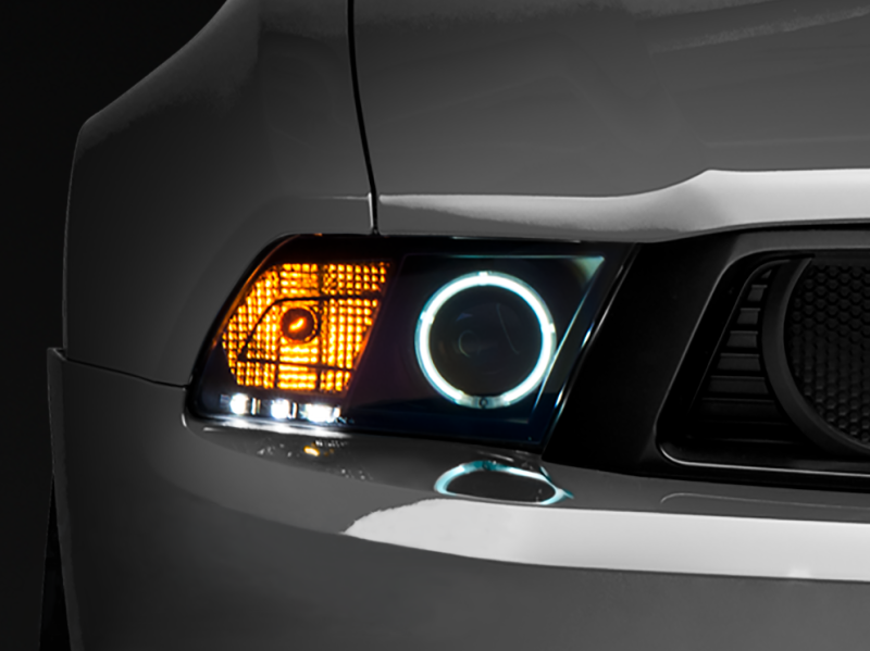 Raxiom 10-12 Ford Mustang w/ Headlights CCFL Halo Projector Headlights- Black Housing (Clear Lens) 101685 101685 Photo - Primary