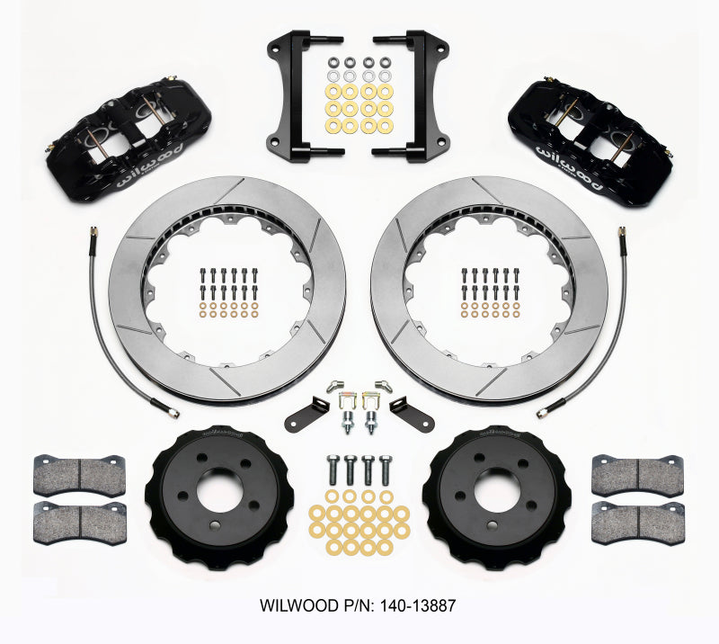 Wilwood AERO6 Front Hat Kit 15.00 2015-Up Mustang w/Lines 140-13887 140-13887 Photo - Primary