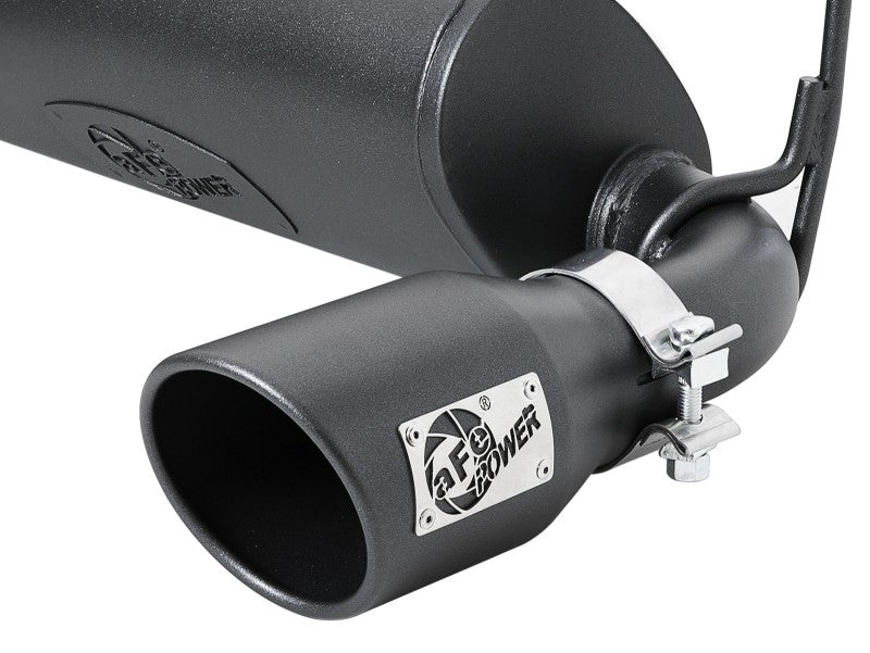 aFe Rebel Series 409 Stainless Steel Cat-Back Exhaust 18-21 Jeep Wrangler JL 2.0L (t) - Black Tip 49-48096-B 49-48096-B Photo - Close Up