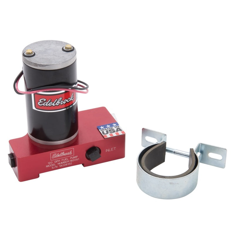 Edelbrock Quiet-flo In-line Red Electric Fuel Pump - 120 Gph 182051 Photo - Primary