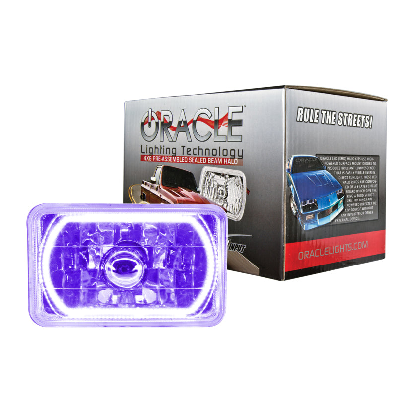 ORACLE Lighting Oracle Pre-Installed Lights 4x6 IN. Sealed Beam - UV/Purple Halo 6909-007 6909-007 Photo - Primary
