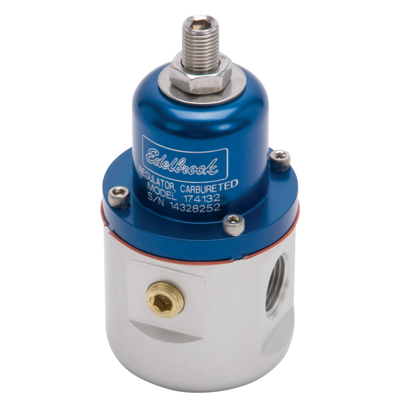 Edelbrock Fuel Pressure Regulator, Carbureted, 160 Gph, 5-10 Psi, 3/8" In/out 174132 Photo - out of package