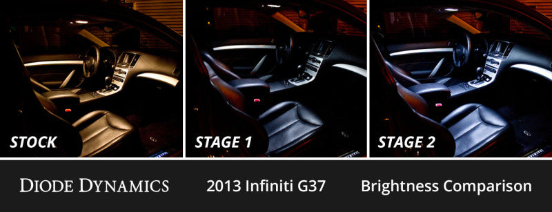 Diode Dynamics 07-15 Infiniti G37 Sedan Interior LED Kit Cool White Stage 1 DD0527 DD0527 User 2
