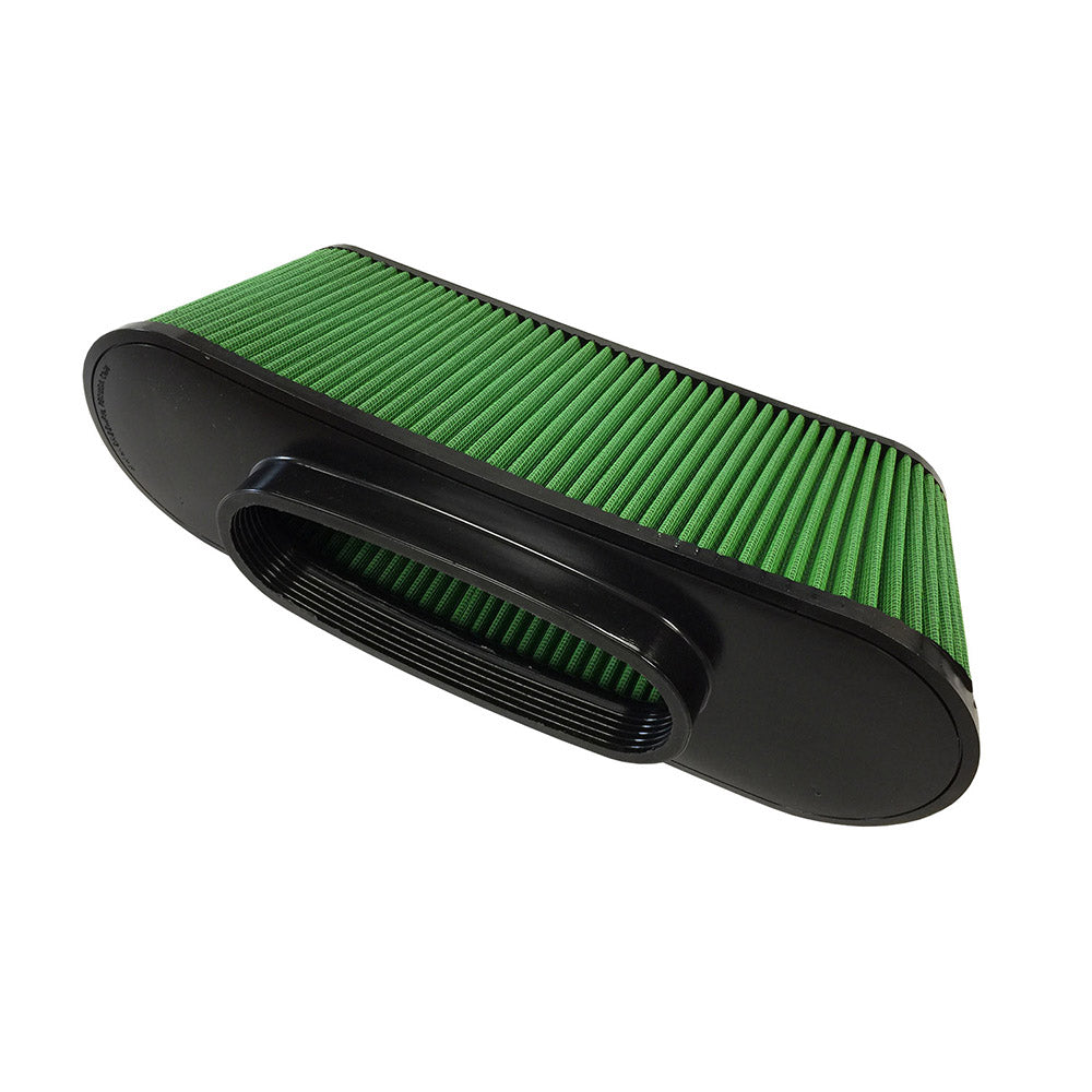 Green Filter Clamp-on Oval Cone Filter ID 8.625in x 3in / OD 20in x 5.5in / H 6in 7344