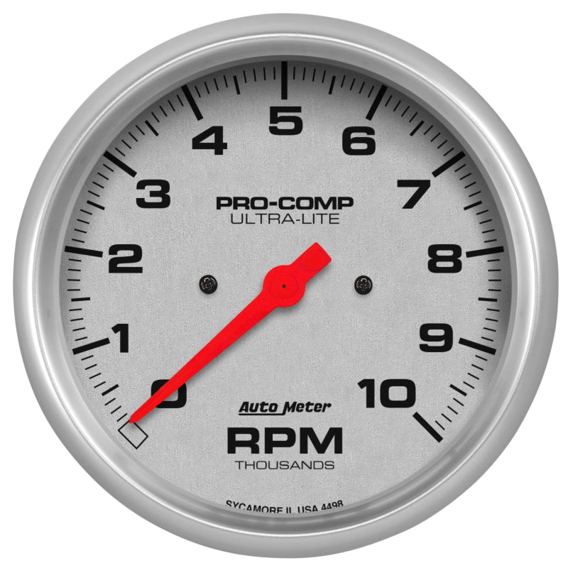 Autometer Gauge, Tachometer, 5", 10K Rpm, In-Dash, Ultra-Lite 4498 Photo - Primary
