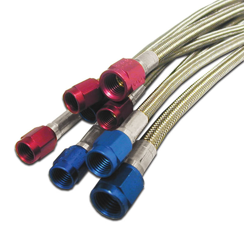 Nitrous Express 3AN 24in SS Braided Hose - Red 10025 10025 Photo - Primary