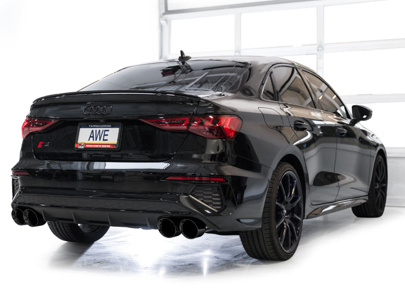 AWE Tuning AWE 22-24 Audi 8Y S3 Touring Edition Exhaust - Diamond Black Tips 3015-43897 3015-43897 Photo - Mounted