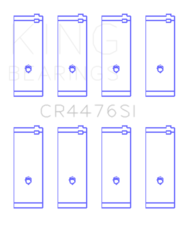 King Engine Bearings Ford Taunus 2000/2300 (Size +0.50mm) Connecting Rod Bearing Set CR4476SI0.5 CR4476SI0.5 Photo - Primary