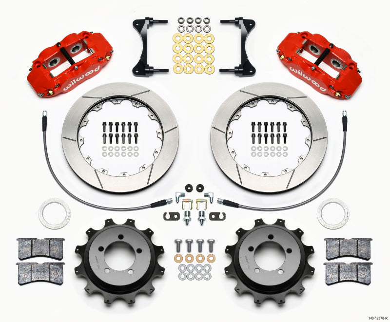Wilwood Narrow Superlite 4R Rear Kit 12.88in Red 99-05 WRX / 99-07 Impreza 140-12878-R 140-12878-R Photo - Primary