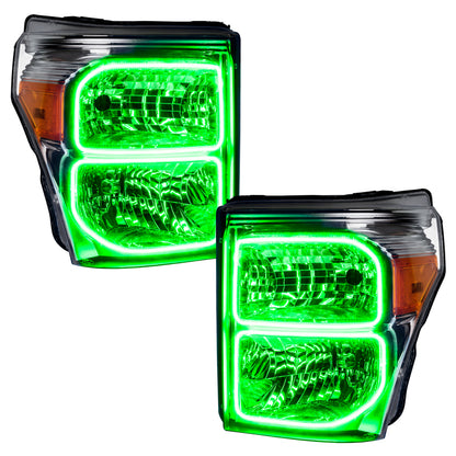 ORACLE Lighting Oracle 11-16 Ford F250/350 LED HL - ColorSHIFT w/o Controller 8158-334 8158-334 Photo - Mounted