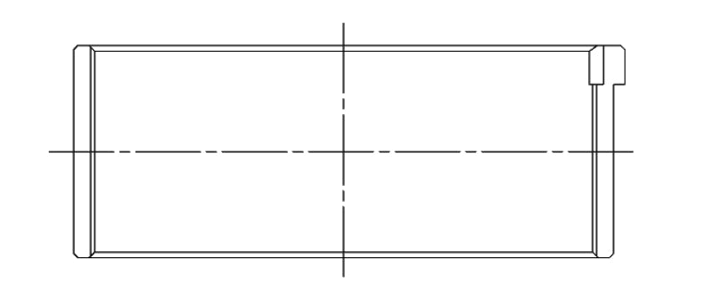 ACL Suzuki GSX R1000 Inline 4 Standard Size High Performance Rod Bearing Set 4B8430H-STD 4B8430H-STD Technical Drawing