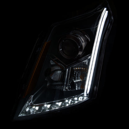 Anzo 2010-2015 Cadillac Srx Projector Headlights w/Plank Style Design Black 111308 Photo - Mounted