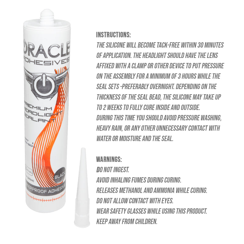 ORACLE Lighting Oracle Headlight Assembly Adhesive - 10 oz Tube 2001-504 2001-504 Product Specifications Sheet