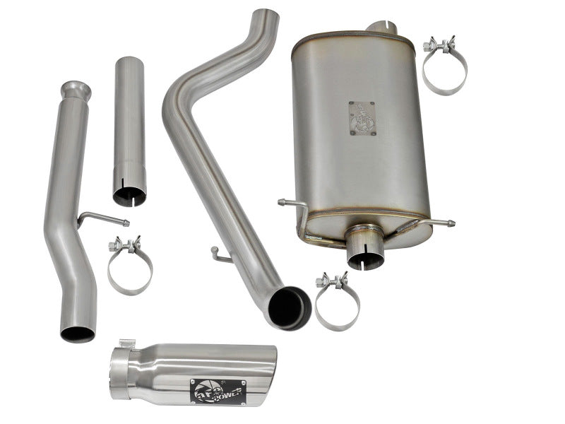 aFe MACH Force-Xp 3in 409 Stainless Steel Cat-Back Exhaust System w/Polish 49-44072-P Photo - Unmounted