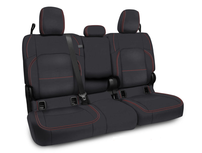 PRP Seats PRP 2020+ Jeep Gladiator JT Rear Bench Cover with Leather Interior - Black with Red Stitching B056-01 B056-01 Photo - Primary