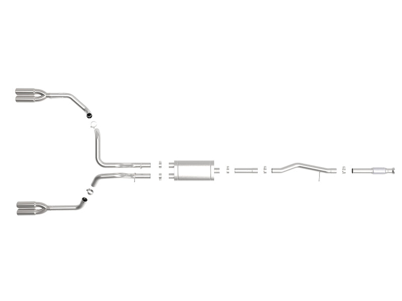 aFe Vulcan Series 3in 304SS Exhaust Cat-Back Exh w/ Pol Tips 2019 GM Silverado / Sierra 1500 V8-5.3L 49-34105-P 49-34105-P Photo - Unmounted