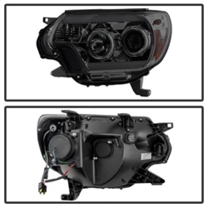 Spyder Toyota Tacoma 12-16 Projector Headlights Light Bar DRL Smoke PRO-YD-TT12-LBDRL-SM 5081728 5081728 Photo - Unmounted