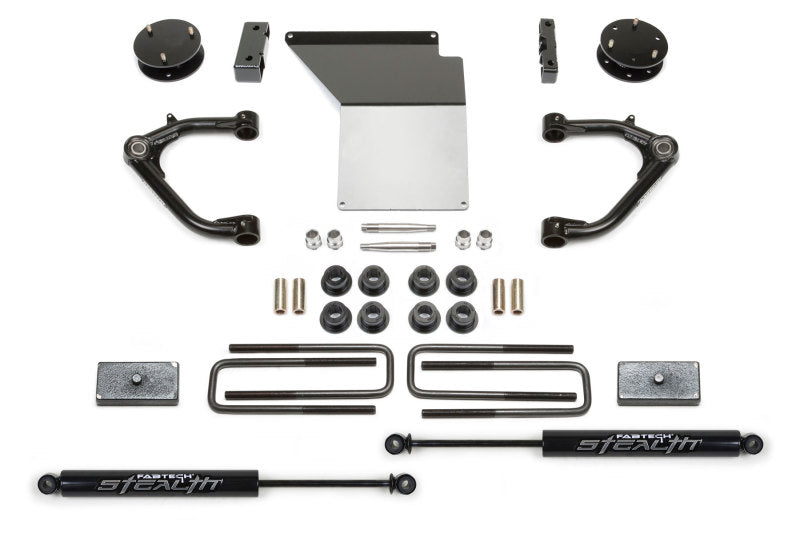 Fabtech 4" Uniball UCA System w/ Rear Stealth Shocks K1071M Photo - Primary