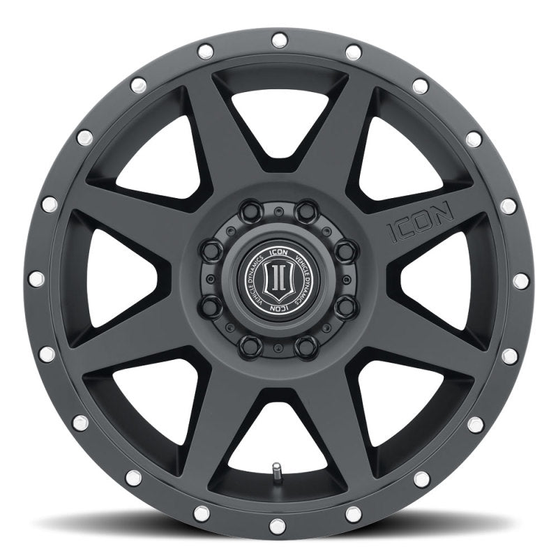 ICON Rebound 20x9 8x180 12mm Offset 5.5in BS Satin Black Wheel 1820908955SB 1820908955SB Photo - Close Up