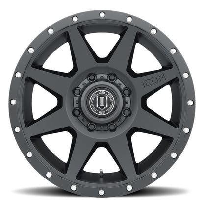 ICON Rebound 20x9 8x180 12mm Offset 5.5in BS Satin Black Wheel 1820908955SB 1820908955SB Photo - Close Up