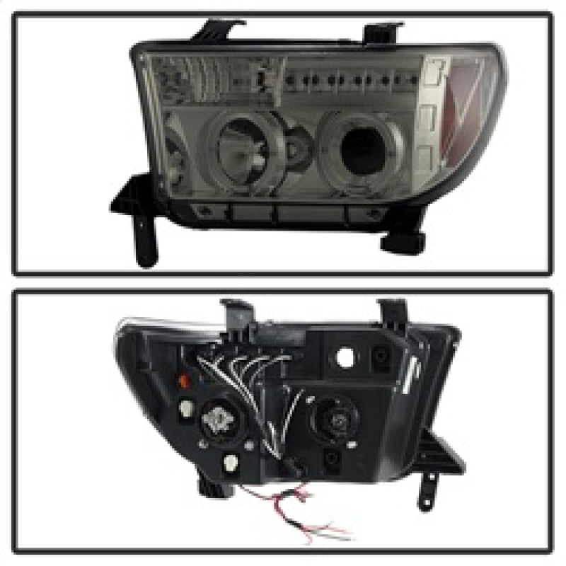 Spyder Toyota Tundra 07-13 Projector Headlights LED Halo LED Smke PRO-YD-TTU07-HL-SM 5012043 5012043 Photo - Unmounted