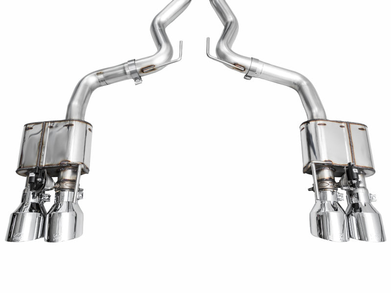 AWE Tuning AWE 2024 Ford Mustang Dark Horse S650 RWD SwitchPath Catback Exhaust w/ Quad Chrome Silver Tips 3025-42375 3025-42375 Photo - out of package