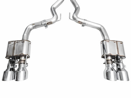 AWE Tuning AWE 2024 Ford Mustang Dark Horse S650 RWD SwitchPath Catback Exhaust w/ Quad Chrome Silver Tips 3025-42375 3025-42375 Photo - out of package