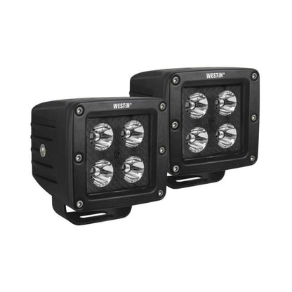 Westin HyperQ LED Auxiliary Lights 3in x 3in cube 20w Flood - Black 09-12205B-PR 09-12205B-PR Photo - Unmounted