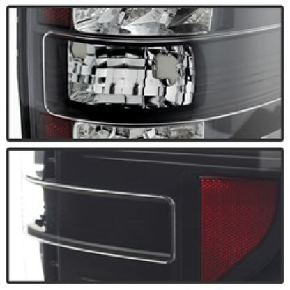 Spyder Ford F150 09-14 LED Tail Lights Black ALT-YD-FF15009-LED-BK 5008374 5008374 Photo - Unmounted