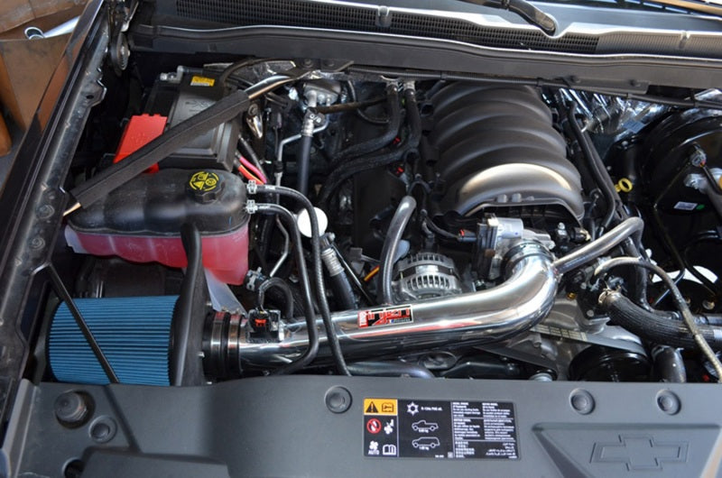 Injen 14 Chevy Silverado/GMC Sierra P/U 5.3L Wrinkle Black Short Ram Intake w/ MR Tech & Heat Shield PF7064WB PF7064WB Photo - Mounted