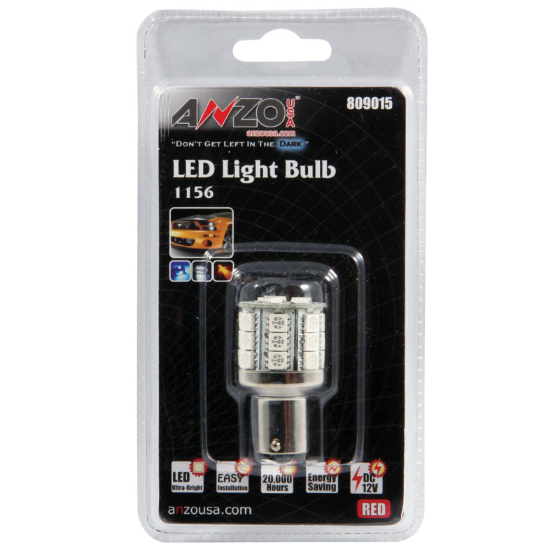 ANZO LED Bulbs Universal LED 1156 Red - 23 LEDs 1 3/4in Tall 809015 809015 Photo - Primary