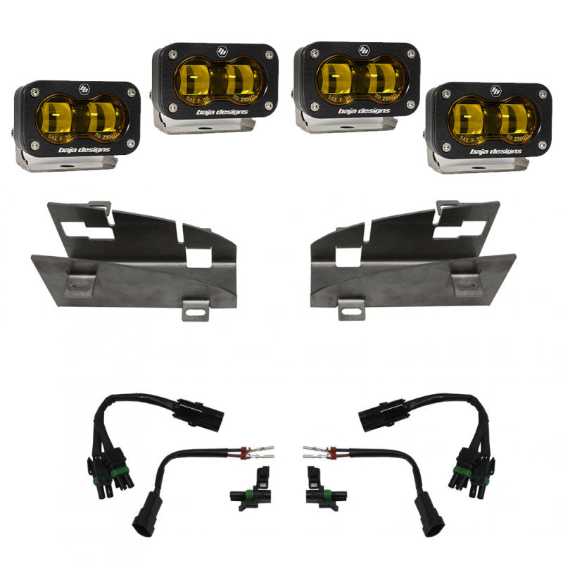 Baja Designs 19-22 Dodge RAM 1500 Rebel / 21-22 1500 TRX S2 SAE Dual Fog Pocket Light Kit - Amber 448169 448169 User 1