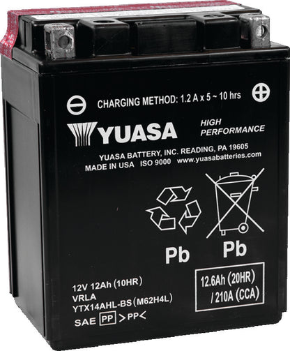 Yuasa Battery Yuasa Ytx14Ahl-Bs Yuasa Battery YUAM62H4L YUAM62H4L Photo - Primary