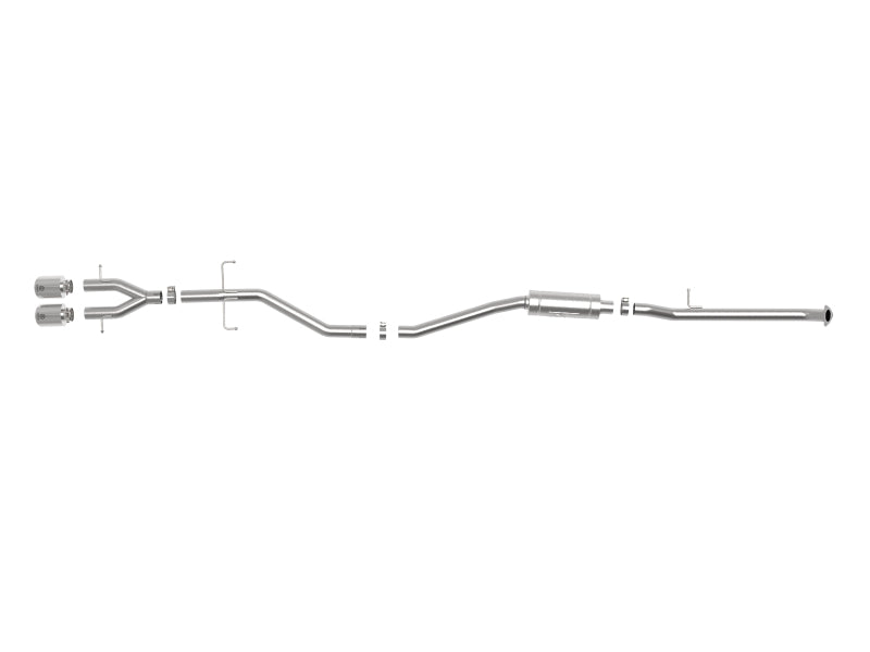 aFe Takeda 2.5in 304SS Cat-Back Exhaust System 17-20 Honda Civic SI Coupe L4-1.5L (t) - Polished Tip 49-36620-P 49-36620-P Photo - Unmounted