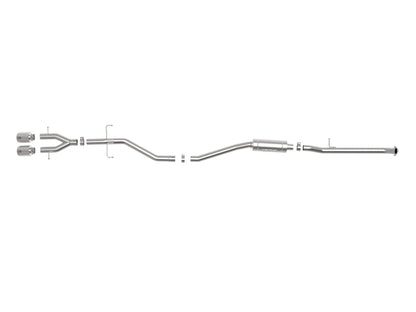 aFe Takeda 2.5in 304SS Cat-Back Exhaust System 17-20 Honda Civic SI Coupe L4-1.5L (t) - Polished Tip 49-36620-P 49-36620-P Photo - Unmounted