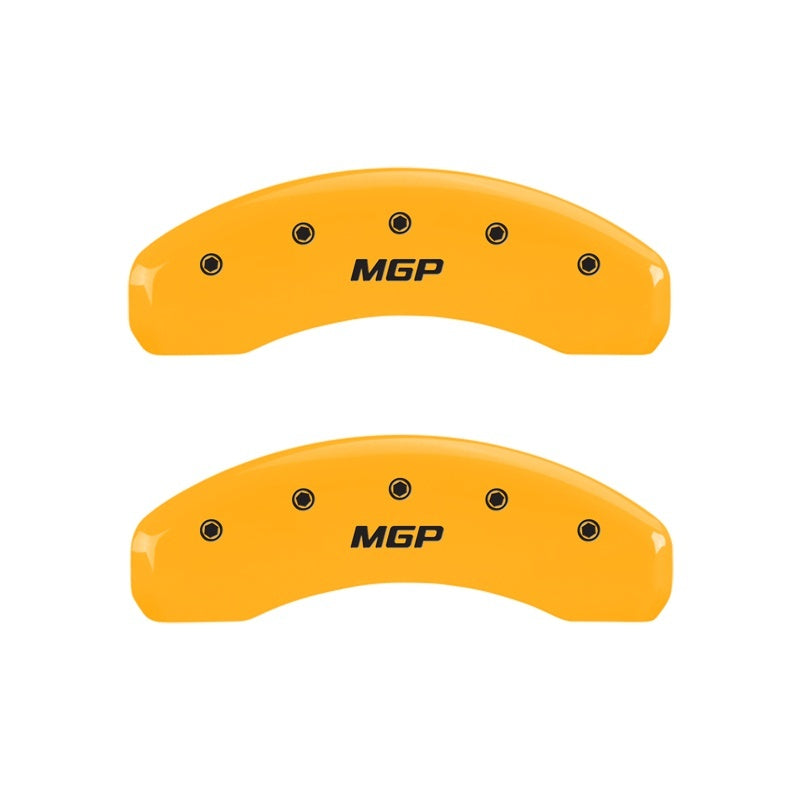 MGP Rear set 2 Caliper Covers Engraved Rear MGP Yellow finish black ch 25049RMGPYL 25049RMGPYL Photo - Primary