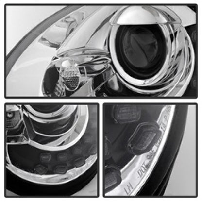 Spyder Volkswagen Beetle 1998-2005 Projector Headlights DRL Chrome PRO-YD-VB98-DRL-C 5080554 5080554 Photo - Unmounted