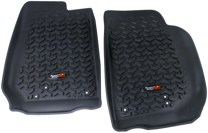 Rugged Ridge All Terrain Floor Liner, Front Pair, Black; 07-18 Jeep Wrangler JK 12920.03 Photo - Primary