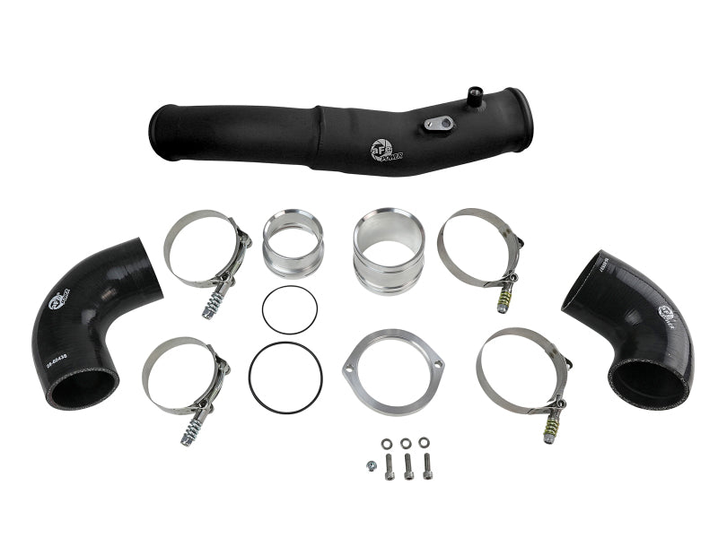 aFe 2020 Toyota Supra 3.0L 3in Black Intercooler Tube - Hot 46-20398-B 46-20398-B Photo - Unmounted