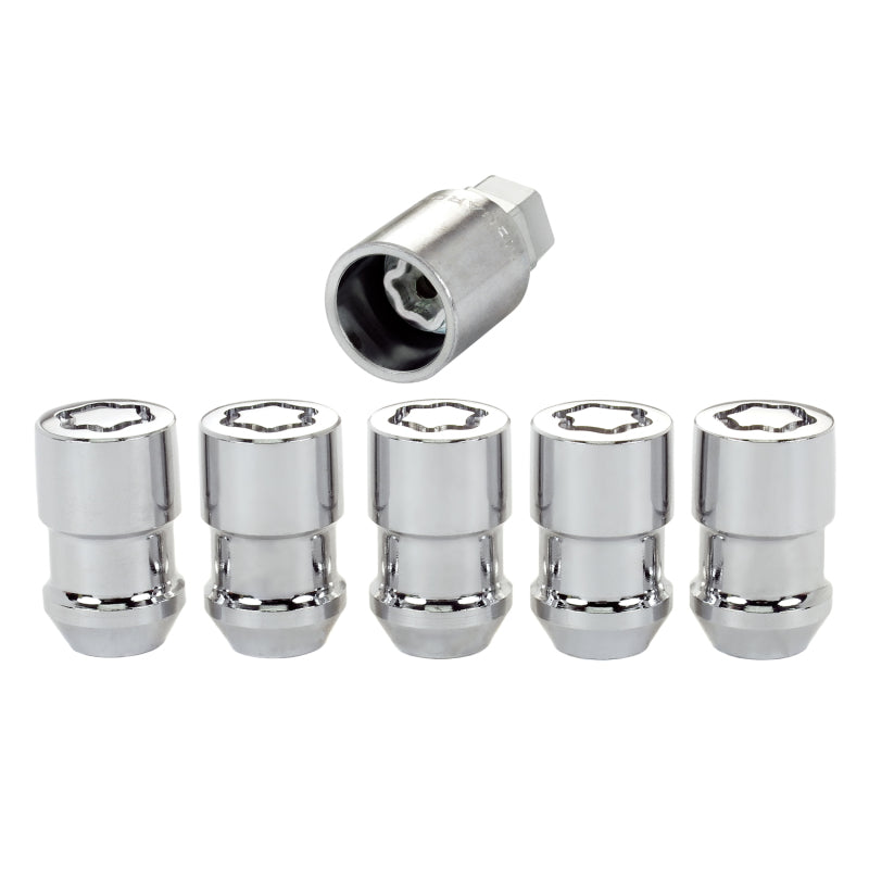 McGard Wheel Lock Nut Set - 5pk. (Cone Seat) 1/2-20 / 3/4 &13/16 Dual Hex / 1.46in. Length - Chrome 24538 24538 Photo - Primary