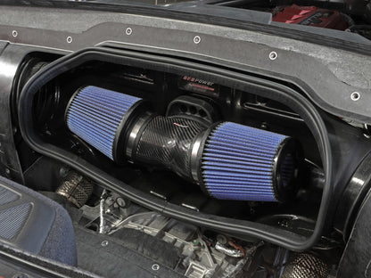 aFe 2020 Chevrolet Corvette C8 Track Series Carbon Fiber Cold Air Intake System With Pro 5R Filters 57-10013R 57-10013R Photo - Mounted