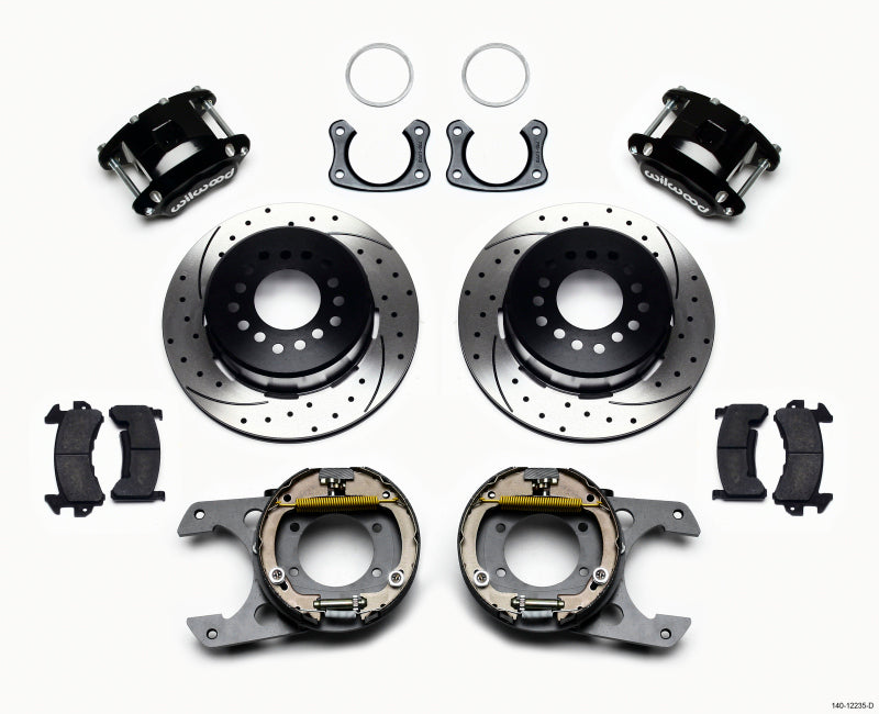 Wilwood D154 P/S Park Brake Kit Drilled New Big Ford 2.50in Off Front Mount 140-12235-D 140-12235-D Photo - Primary